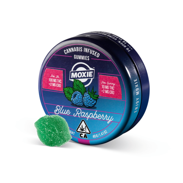 Blue Raspberry Cannabis Infused Gummies Tin 100mg